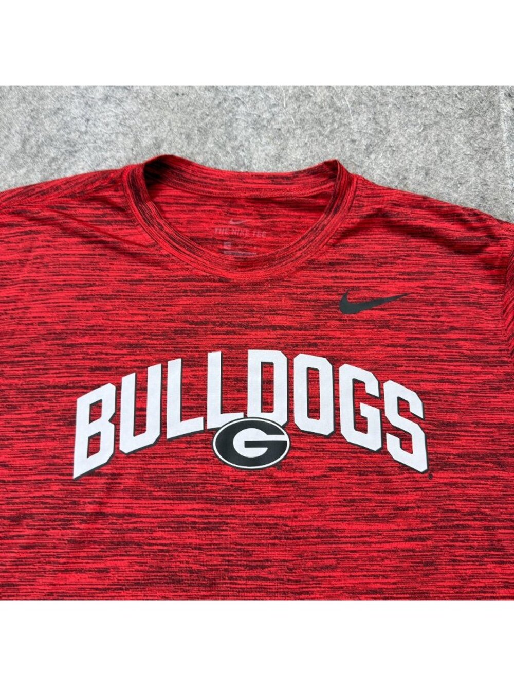 Georgia Bulldogs Nike Shirt Men L Red Short Sleeve Crew Neck Performance b035